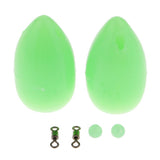 Max 2pcs Bombarda Floats - Carp Coarse Trout Bass Sea Lure Fishing Tackle Green