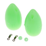 Max 2pcs Bombarda Floats - Carp Coarse Trout Bass Sea Lure Fishing Tackle Green