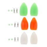 Max 2pcs Bombarda Floats - Carp Coarse Trout Bass Sea Lure Fishing Tackle Green