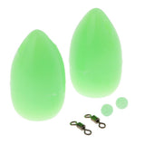 Max 2pcs Bombarda Floats - Carp Coarse Trout Bass Sea Lure Fishing Tackle Green