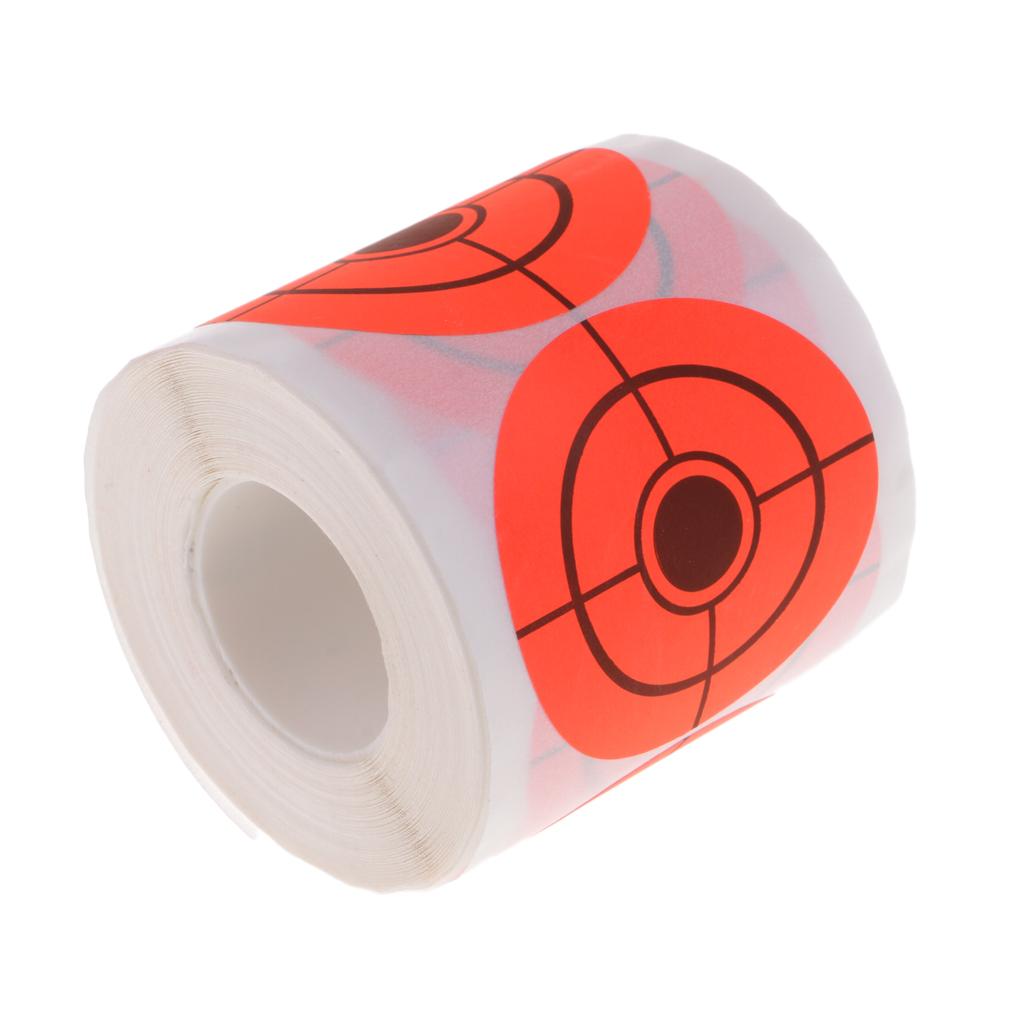 Max 250pcs Paper Target Roll Florescent 2" Adhesive Shooting Target Stickers