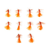 Maxbell 10pcs Bead Head Woolly Bugger Wet Flies Sinking Trout Fishing Flies - Orange