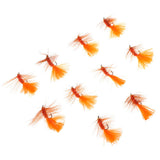Maxbell 10pcs Bead Head Woolly Bugger Wet Flies Sinking Trout Fishing Flies - Orange