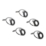 Max 5pcs Stainless Steel Fishing Rod Guides Tip Rings Rod Repair Kit 4.8mm