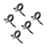 Max 5pcs Stainless Steel Fishing Rod Guides Tip Rings Rod Repair Kit 4.8mm