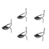 Max 5pcs Stainless Steel Fishing Rod Guides Tip Rings Rod Repair Kit 4.8mm