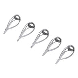 Max 5Pcs Stainless Steel Fishing Rod Guides Rod Repair Kit DIY Tips Rings 003