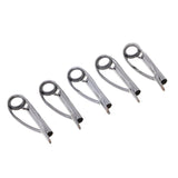 Max 5pcs Fishing Rod Pole Guides Tips Top Eye Rings Rod Repair Kit Size 5