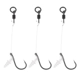 Max Carp Fishing Chod Rigs Leader Ready Tied with Bait Screw Steel Hooks Hook Size 8