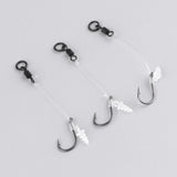 Max Carp Fishing Chod Rigs Leader Ready Tied with Bait Screw Steel Hooks Hook Size 8