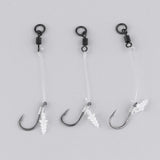 Max Carp Fishing Chod Rigs Leader Ready Tied with Bait Screw Steel Hooks Hook Size 8
