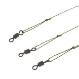 Max 3pcs Ready Tied Carp Fishing Rigs - Barbed Hook Assembled Rigs Hook Size 4