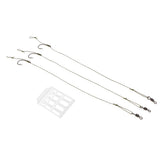 Max 3pcs Ready Tied Carp Fishing Rigs - Barbed Hook Assembled Rigs Hook Size 4