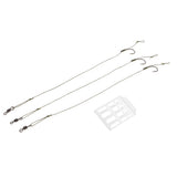 Max 3pcs Ready Tied Carp Fishing Rigs - Barbed Hook Assembled Rigs Hook Size 4