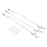 Max 3pcs Ready Tied Carp Fishing Rigs - Barbed Hook Assembled Rigs Hook Size 6