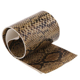 Max Simulation Snake Skin Fishing Rod Handle Leather Decoration Accessory Yellow