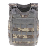Max Mini Molle Vest Beer Water Bottle Cooler Carrier Drink Decoration Set ACU