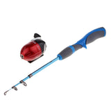Maxbell Ice Fishing Rod Ultralight Detachable Fishing Pole Spinning Rod Blue