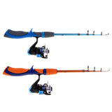 Maxbell Ice Fishing Rod Ultralight Detachable Fishing Pole Spinning Rod Blue