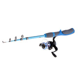 Maxbell Ice Fishing Rod Ultralight Detachable Fishing Pole Spinning Rod Blue
