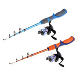 Maxbell Ice Fishing Rod Ultralight Detachable Fishing Pole Spinning Rod Blue
