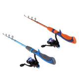 Maxbell Ice Fishing Rod Ultralight Detachable Fishing Pole Spinning Rod Blue