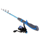 Maxbell Ice Fishing Rod Ultralight Detachable Fishing Pole Spinning Rod Blue