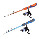 Maxbell Ice Fishing Rod Ultralight Detachable Fishing Pole Spinning Rod Blue