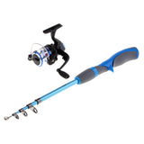 Maxbell Ice Fishing Rod Ultralight Detachable Fishing Pole Spinning Rod Blue