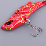 Maxbell Metal Vibration VIB Fishing Lure Spinner Spoon Hard Bait Crankbaits Red