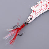 Maxbell Metal Vibration VIB Fishing Lure Spinner Spoon Hard Bait Crankbaits White