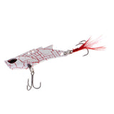Maxbell Metal Vibration VIB Fishing Lure Spinner Spoon Hard Bait Crankbaits White