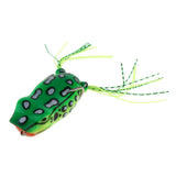 Maxbell Lifelike Topwater Frog Fishing Lure Soft Crankbaits Hook Baits for Bass Pike green