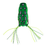 Maxbell Lifelike Topwater Frog Fishing Lure Soft Crankbaits Hook Baits for Bass Pike green