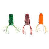 Maxbell Lifelike Topwater Frog Fishing Lure Soft Crankbaits Hook Baits for Bass Pike green