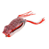 Maxbell Lifelike Topwater Frog Fishing Lure Soft Crankbaits Hook Baits for Bass Pike pink