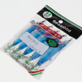 Maxbell 5pcs Luminous Squid Jigs Saltwater Fishing Lures Octopus Squid Hooks Blue