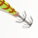 Maxbell Squid Jigs Fishing Lures Artificial Hard Jig Baits Wood Shrimp Octopus Lure Yellow