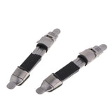 Maxbell 2pcs Metal Fishing Reel Seat Fishing Rod Clip Pole Fitted Deck DIY Silver