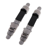 Maxbell 2pcs Metal Fishing Reel Seat Fishing Rod Clip Pole Fitted Deck DIY Silver