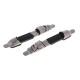 Maxbell 2pcs Metal Fishing Reel Seat Fishing Rod Clip Pole Fitted Deck DIY Silver