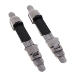 Maxbell 2pcs Metal Fishing Reel Seat Fishing Rod Clip Pole Fitted Deck DIY Silver