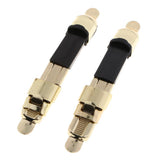 Maxbell 2pcs Metal Fishing Reel Seat Fishing Rod Clip Pole Fitted Deck DIY Gold