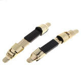 Maxbell 2pcs Metal Fishing Reel Seat Fishing Rod Clip Pole Fitted Deck DIY Gold