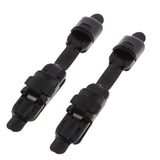 Maxbell 2pcs Metal Fishing Reel Seat Fishing Rod Clip Pole Fitted Deck DIY Black