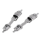 Maxbell 2pcs Metal Fishing Reel Seat Fishing Rod Clip Pole Fitted Deck DIY White