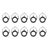 Maxbell 10pcs Fishing Rod Guide Eyes Ceramic Ring DIY Rod Building Component Size 16