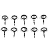 Maxbell 10pcs Fishing Rod Guide Eyes Ceramic Ring DIY Rod Building Component Size 10