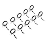 Maxbell 10pcs Fishing Rod Guide Eyes Ceramic Ring DIY Rod Building Component Size 25