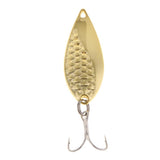 Maxbell Metal Spoon Fishing Lures 15g Bass Baits Treble Hook Fishing Tackle Gold